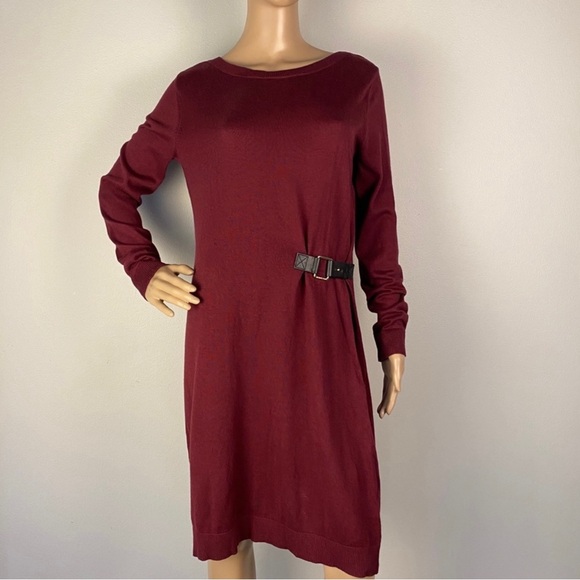 NEW MICHAEL MICHAEL KORS BUCKLE SWEATER DRESS - Picture 2 of 7